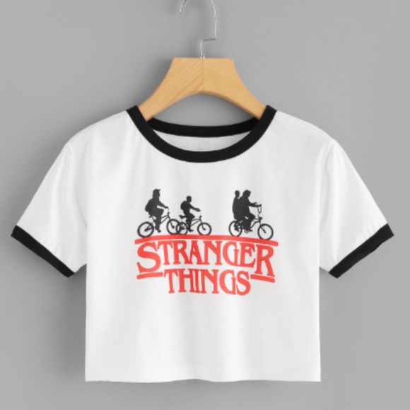 Tops - LARGE: STRANGER THINGS CROP TOP